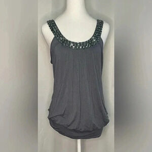 B’leev sleeveless tunic‎ beaded neck